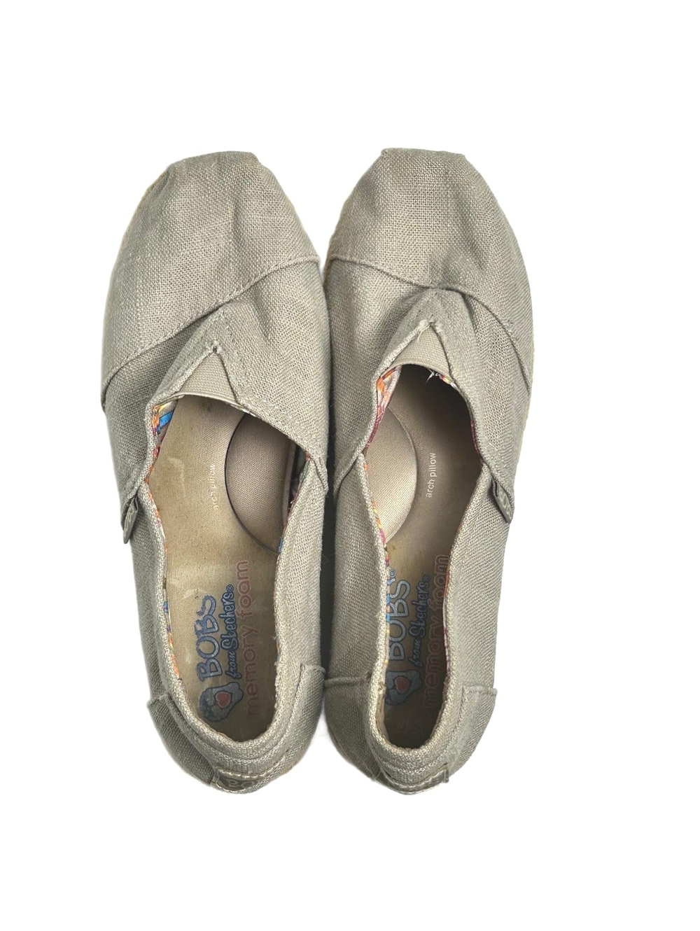 BOBS from Skechers Women's Casual Slip-On Flats with Memory Foam, Size 6.5